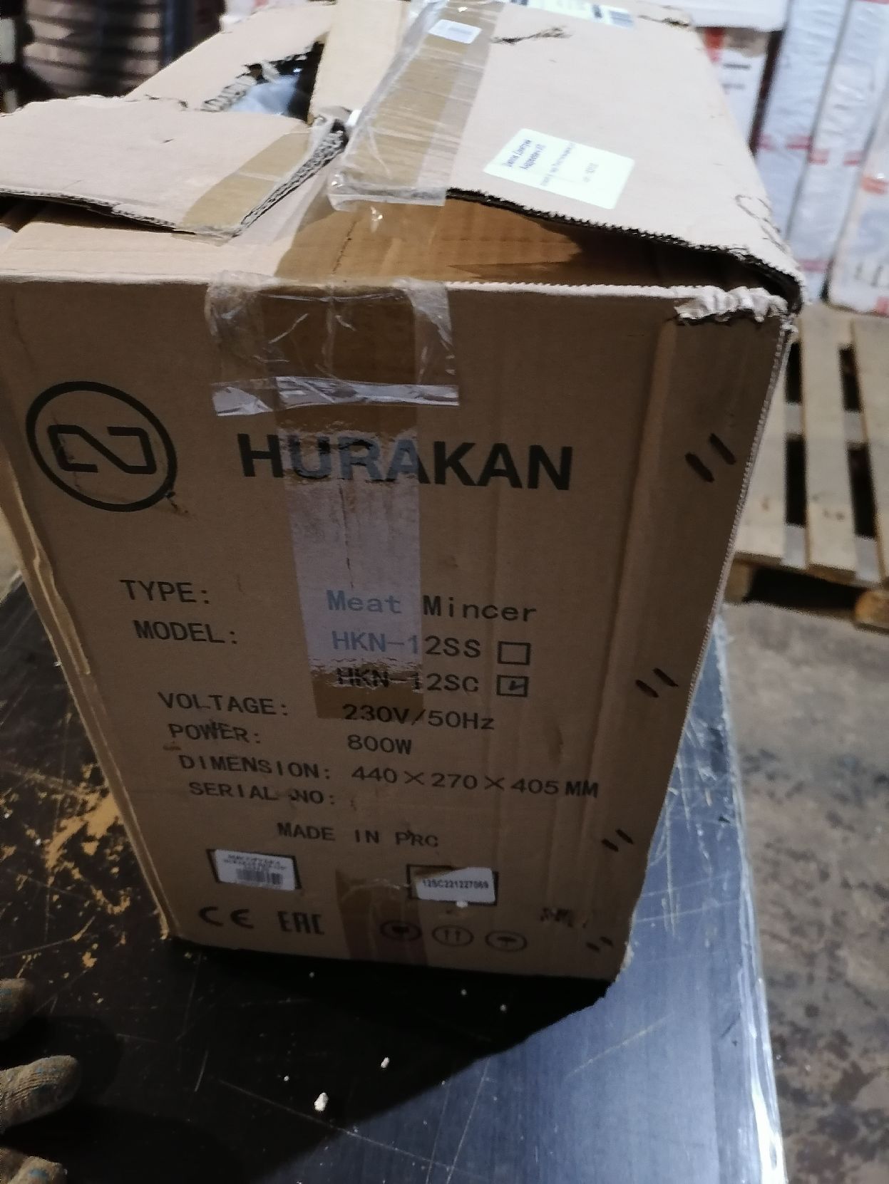 Мясорубка профессиональная Hurakan HKN-12SC выставочный образец (162870)